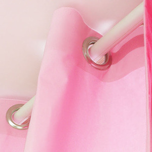 coloration metal ring curtain- baby pink